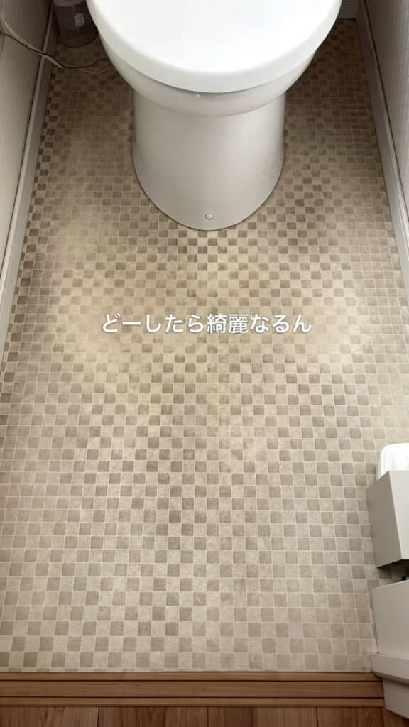 トイレの床も年季が入っている
