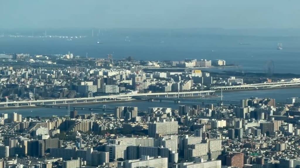 展望デッキから撮影した南西方面