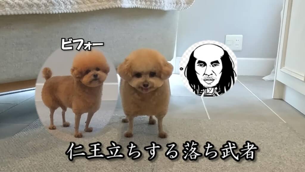 仁王立ちする落ち武者