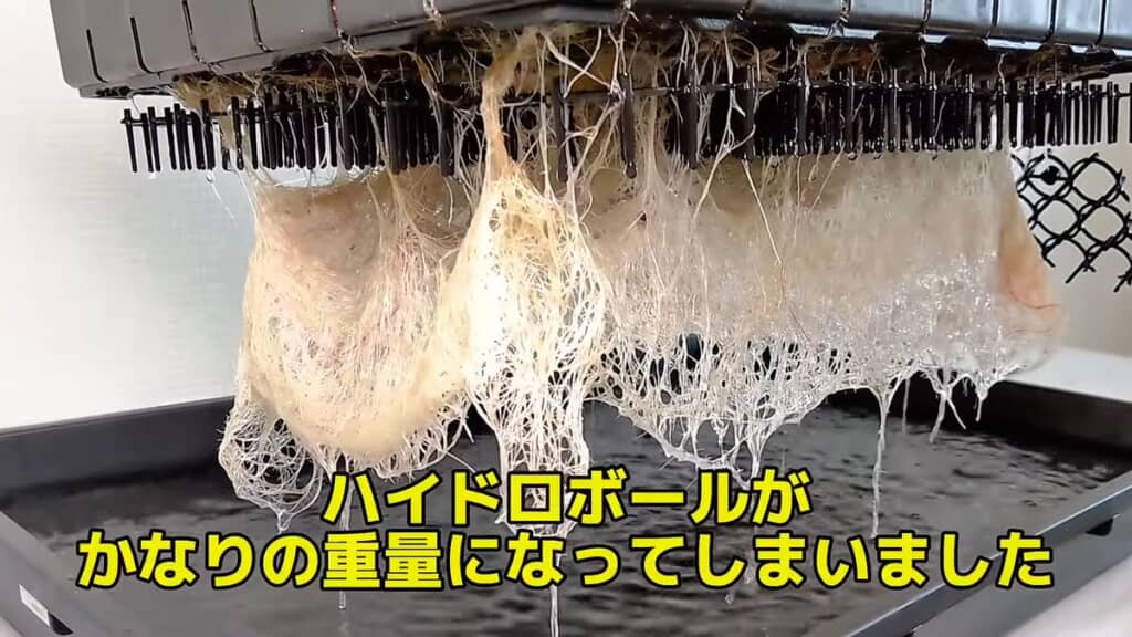 ハイドロボールを使ったため重たかった栽培容器