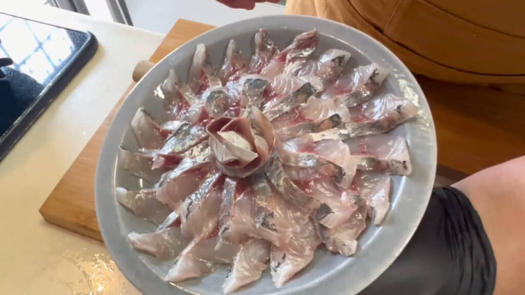 お刺身が完成