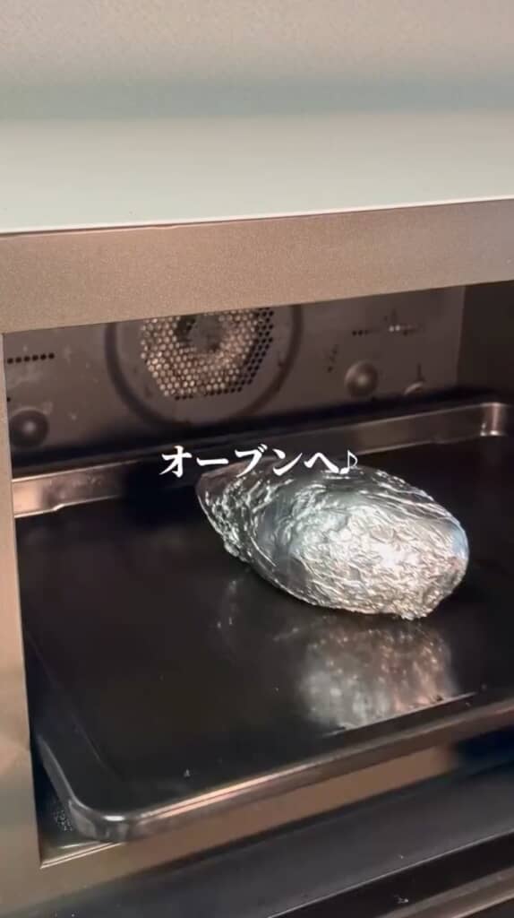 予熱なし160度のオーブンで1時間じっくり焼く