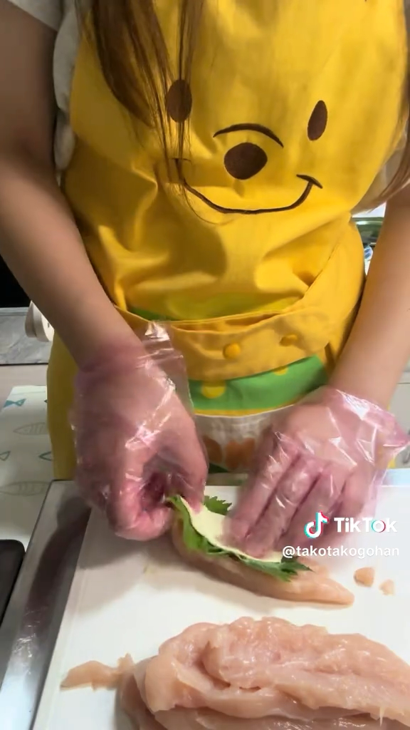 ささみの大葉チーズはさみ揚げを作る