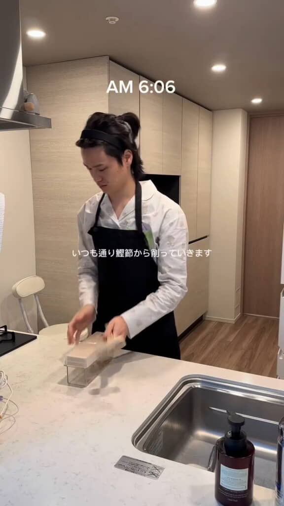 朝食の準備は朝6時から