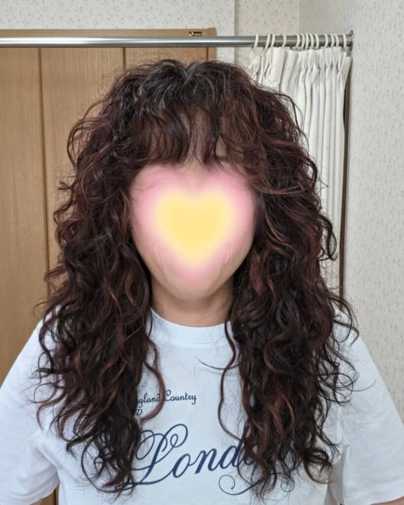 現在のくせ毛スタイル