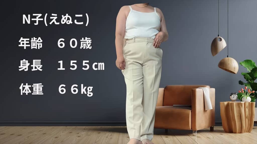 身長155センチ、体重66キロの60歳女性・N子さん