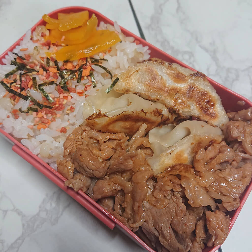 10分で作ったガッツリ肉弁当