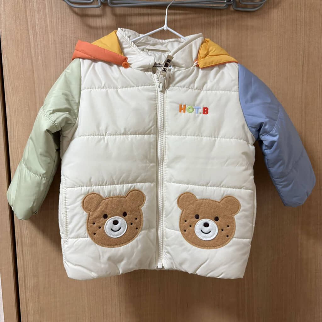 義母が買ってくれたミキハウスのジャンパー