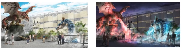 「モンスターハンター立像」完成イメージCG